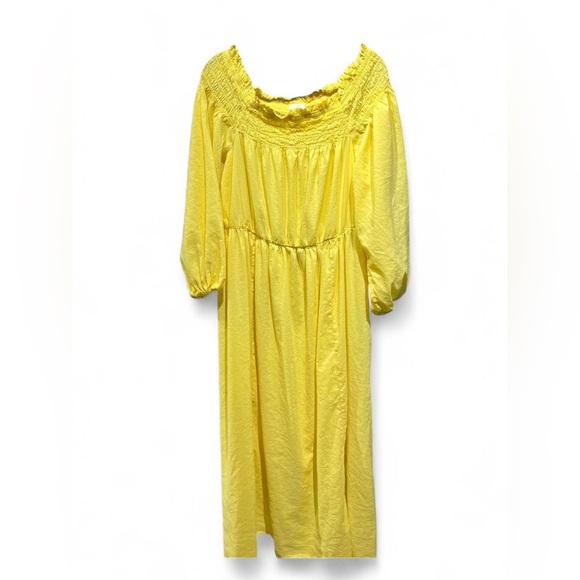 H&M Dresses & Skirts - H&M Sunny Yellow Off Shoulder Dress